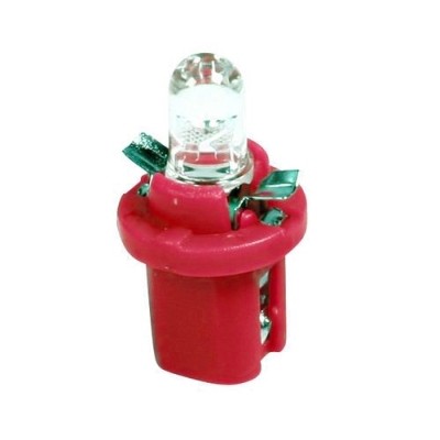 Izzó 12V műszerfalizzó LED 2db (B8,5D) piros Lampa58492