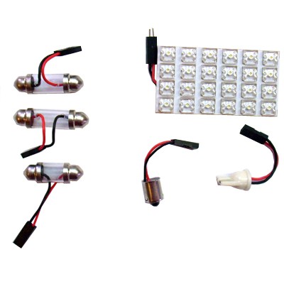 Izzó 12V LED panel 24mf.LED fehér 65x35mm+5fogl.4105G-W