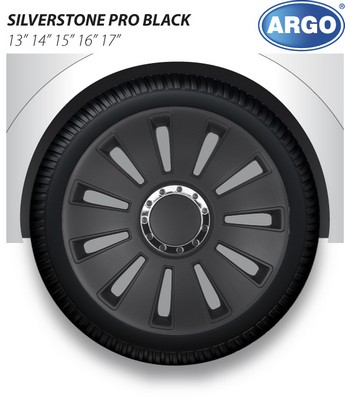 Dísztárcsa (16) Argo Silverstone Pro Black 4db-os garn.