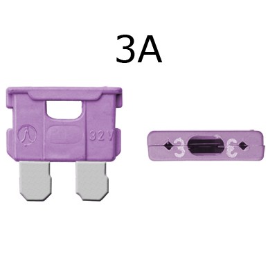 Biztosíték késes normál  3A darabos,lila