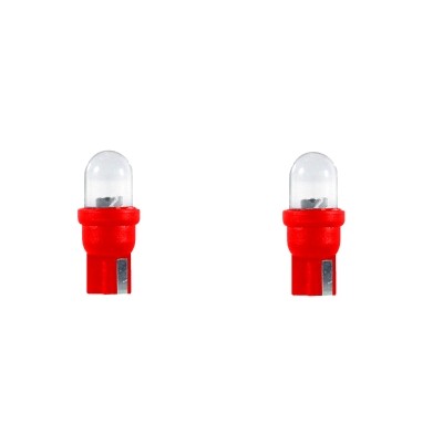 Izzó 12V  Üvf.LED piros w2,1*9,5d párban Alpin81261