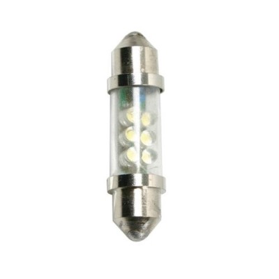 Izzó 24V  Sof.11-41mm 6LED piros 2db SV8,5-8 Lampa98351