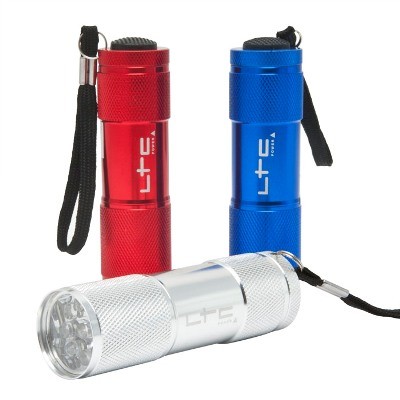Elemlámpa 9LED alumínium LTC L401010R piros színű
