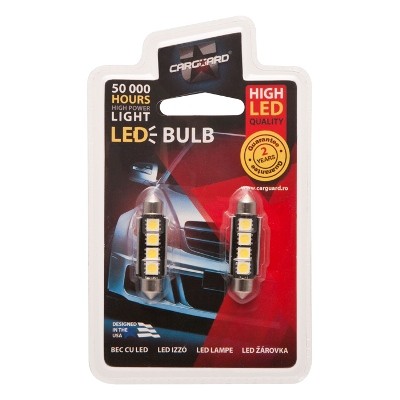 Izzó 12V 4SMD LED fehér 10x44 szoffita pár CG 51017 CB