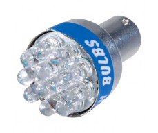 Izzó 12V  BA15s 12LED piros Alpin81252 (21W)