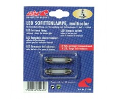 Izzó 12V  Soff.SV8,5-44mm 4LED 7színű 2db-osAlpin81269