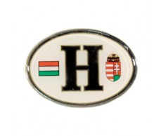 Embléma F&F H betű zászló+címer fehér ovál