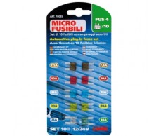 Biztosíték készlet késes mini 10db LAMPA70085
